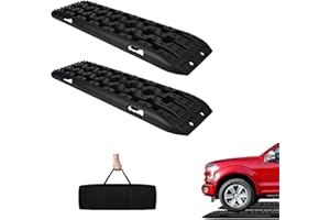 UISEBRT 2 pezzi Offroad Tracks Traction Mats aiuto di avviamento fango sabbia neve Recovery Board Scaletta per pneumatici con custodia per fuoristrada, camper, auto, camion