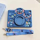 UnDePlus Samsung Galaxy Tab A11 / A9 8.7in&ccedil; ile uyumlu Kılıf Cute Dolls Standlı Eğlenceli 3D Karekterli &Ccedil;ocuk Kılıfı X110 X13