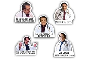 ELMODAM 5 PCS Dr Now Magnets Fridge, Dr Nowzaradan Fridge Magnets, Dr now Weight Loss Diet for Refrigerator Doctor Diet Aid Motivational Inspirational - WHY YOU EAT SO MUCH