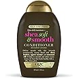 OGX Silicone-Free Frizz-Defy Moisture + Shea Soft and Smooth Conditioner One Bottle (13 oz), Defrizz, Smooth and Soften For Most Hair Types