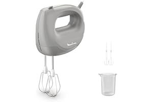 Moulinex Easy Max, Sbattitore Elettrico Compatto, 5 Velocità, 300 W di Potenza, Colore Pepper, Accessori Lavabili in Lavastoviglie, HM262B