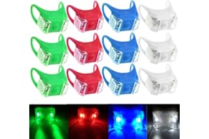 CBJEHIFEY 12 Pièces Lumières de Navigation de Bateau Feux de Navigation de Bateau à LED LED Lampe de Navigation pour Bateau Kayak Bateau à Moteur Vélo (3x blanc, 3x vert, 3x rouge, 3x Bleu)