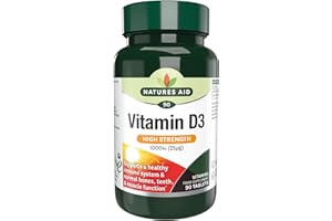 Natures Aid Vitamin D3/Cholecalciferol Tablets (1000 IU/25mcg, 90 tablets, Suitable for Vegetarians, UK Made)