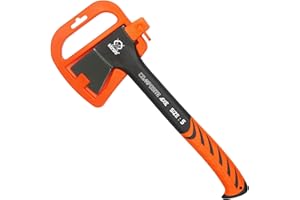 IMJ-GLOBAL Accetta Spaccalegna S Professionale da 640g piccola 36,5 cm Ascia manico fibra di vetro ergonomico in gomma 0,64 Kg spacca legno