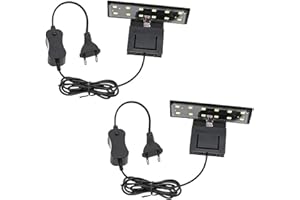 GERUI 2 stück Aquarien Led Lampe Aquarium Licht Led Nano Aquarium led beleuchtung Aquarienbeleuchtung X3 220V 6W Aquarium Beleuchtung für Wasserpflanzen und Fische