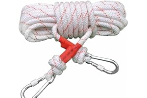 MOCUI Corda da Arrampicata Ausiliaria per Esterno Funi Metalliche Corda di Sicurezza ad Alta Resistenza Corda di Salvataggio in Nylon Intrecciato Imbracatura Anticaduta