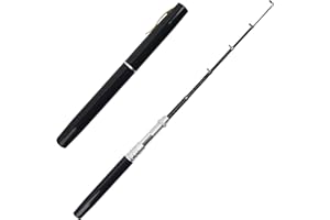 SHADDOCK Mini Pen Fishing Pole Telescopic Fishing Rod Portable Pocket Aluminum Alloy Rod Pen Carbon Fiber Collapsible Pole for Outdoor Saltwater Freshwater