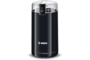 Bosch Coffee Electric Grinder, for 75 g Beans with One Touch Operation, Safety Function, Stainless Steel Chopping Blade, 180 watts, Black, MKM6003NGB