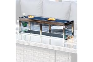 GOODS EMPORIUM Griddle Set for Fire Pit Table - Compatible with Premium Series 9 Seater Garden Furniture Set- Frame + Griddle Plates Only