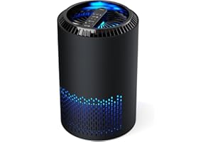 QEXREED Luftreiniger Allergiker, Raumluftreiniger HEPA-Filter gegen Pollen & Schimmel, Air Purifier mit Timer, Aroma-Diffusor für Staub & Geruch (black)