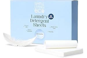Simple Living Eco, Laundry Detergent Sheets, Simplify Your Washing With Our Compact Laundry Sheets, Eco Washing, Non Bio & Skin-Friendly, (32 Sheet Pack, Unscented) 1 Pack