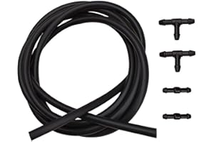 Azushwer 2M Windscreen Washer Pipe Hose Repair Kit with T-Piece and I-Piece Connectors Universal Car Windscreen Washer Hose Kit to Connect Car Water Pump and Nozzles