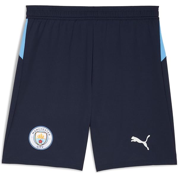 Manchester City FC Chaussettes 2023/24 Enfants - Bleu Des Lacs - Motif Étincelle Électrique - 81% Polyester, 9% Coton, 7% Polyamide, 3% Élasthanne