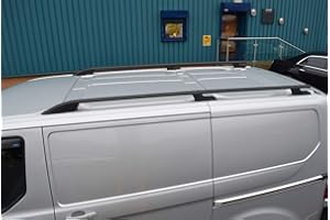 ALVM PARTS & ACCESSORIES Barras de Techo para L1H1 Transit Custom (2012+) Aluminio Negro