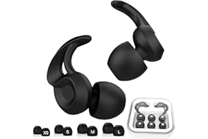 Tapones para los oídos para dormir, Eargrace 4 tamaños de almohadillas de silicona en XS/S/M/L, tapones para los oídos reutilizables, suaves y cómodos para dormir, conciertos y protección auditiva