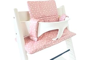 UKJE Cuscino compatibile con Stokke Tripp Trapp - Morbido cuscino per sedile per neonati, bambini e bambini piccoli, Accessori per seggiolone, Inserto in tessuto di cotone (daisy)