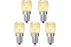 LIUYIFE E14 Glühbirne Backofen 300 Grad Hitzebeständig Dimmbar, T22 SES E14 Sockel Backofenlampe Warmweiß 2700K, Ofenlampe mit T22 Kapsel , Pygmy Lampen für Mikrowellen/Ofen/Salzlampe/Kühlschrank, 5 Stück
