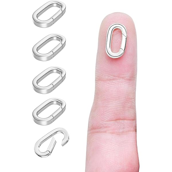 ALEXCRAFT Set Di 6 Connettori A Clip Per Collana In Argento S925: Gioielli Ipoallergenici Fai-Da-Te