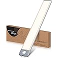 HIBOITEC Motion Sensor Closet Light 54 LED Under Cabinet Night Lighting, 2500mAh Rechargeable Ultra Thin Magnetic Closet Lighting, 350lm Led Wireless Lights for Kitchen, Stairs, Bedroom(Warm, 1Pack)