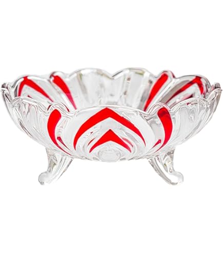 Piatto Porta Frutta E Dolci In Vetro - Large, Diametro 29 Cm, Colorato, Per Centrotavola E Decorazione