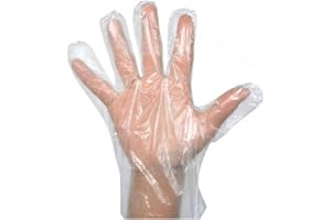 CrazyGadget 1000 x stora genomskinliga engångsplast polyeten PE handskar rengöring förbered matdekoration