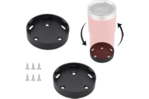 PEUTIER 2pcs Tumbler Mount for Milwaukee Packout, Black Cup Holder with Screws Compatible with Milwaukee Packout Cup 20oz & 30oz