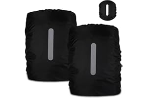 CiciIng Lot de 2 Housses de Pluie pour Sacs à Dos avec Bandes réfléchissantes