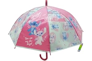 eplusm STITCH BEACH - Paraguas Cúpula Manual, 8 Paneles, Varillas Metálicas, Cómodo y Versátil, Calidad y Resistencia, 43 cm, Material Poliéster