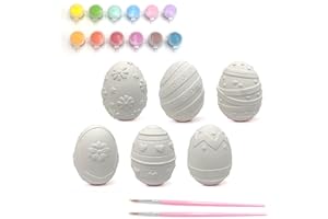ICE TOYS Set Uova Pasqua da Pittura 20pz decoupage lavoretti per Bambini e Fai da Te Confezioni Regalo(Kit 1)