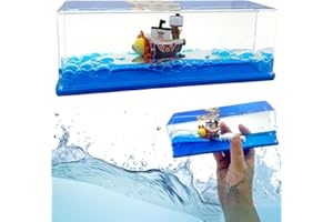 BJPERFMS Nave One Piece Galleggiante, Thousand Sunny Fluid Drift Bottle, Barca One Piece, Nave da Crociera Fluid Drift, Gadget Barca Inaffondabile Decorazione per la Casa, la Tavola