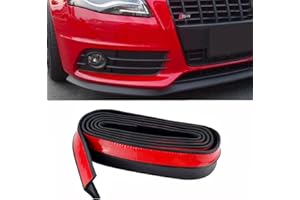 Torcarvh Universal Auto Frontstoßstange Spoiler Gummi Aufkleber Protektor Karosserie Verkleidung Außenleisten Stoßstangenlippenstreifen (2,5 Meter)