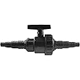 Pond Pipe Flow Valve for use with Pumps,Waterfalls,Filters,Drain tap fits 12.5mm 19mm or 25mm Multi-Size for Corrugated Flexible Hose