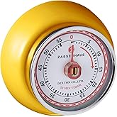 Zassenhaus Manyetik Retro Mutfak, Klasik Mekanik Pişirme Zamanlayıcısı (Sarı), 2,75 in&ccedil;