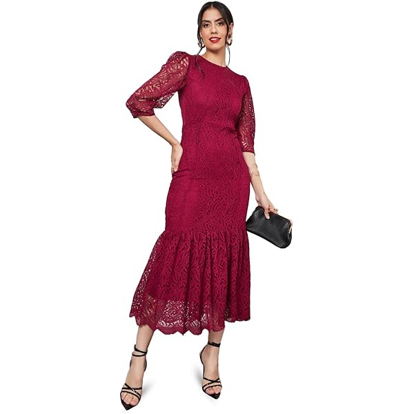 Buy FidgetGear Women Slim Fit Lace Long Sleeve Pencil Dress Buy FidgetGear Women Slim Fit Lace Long Sleeve Pencil Dress