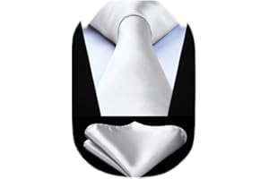 HISDERN Corbatas de Hombre Modernas Corbata Extra Larga Conjunto Corbata y Pañuelo Originales de Boda Fiesta 160 cm