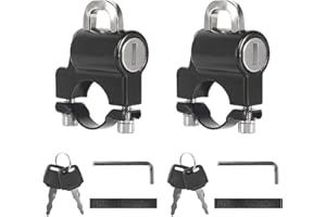 HBINGL 2 Pcs Motorcycle Helmet Lock, Motorbike Handlebar Accessories, Motorbike Helmet Lock, High Security Disc Lock, Bike Helmet Lock, Electric Motorbike Locks for Tubing, Motorbike, Bicycle or Scooter