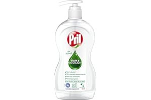 Pril Stark & Natürlich Geschirrspülmittel ohne Duftstoffe 420 ml, Spülmittel sensitiv mit hoher Fettlösekraft, in nachfüllbarer Pumpflasche, Blauer Engel-zertifiziert