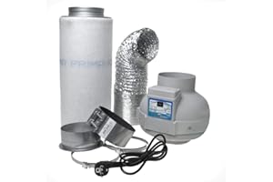 GROWPRO GIB, PrimaKlima Set di filtri a Carbone Attivo per impianti di Ventilazione 230/360 m³ / h, per Growbox/Homebox