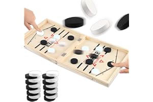 HJZWTS Fast Sling Puck Game, Juego de Mesa de Hockey, Slingshot Table Hockey Game, Juguete De Disco De Eslinga Rápida para la interacción Entre Padres e Hijos Actividades de reunión Familiar (Grande)