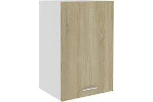 Gecheer Kitchen Cabinet Kitchen Storage Cupboard Unit Hanging Cabinet Sonoma Oak 39.5x31x60 cm Engineered Wood