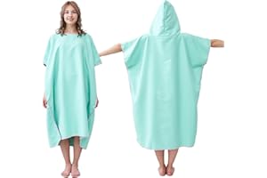 jooeer Changing Poncho for Adults Microfibre Hooded Beach Towel Dress Surf Poncho for Women Men Pool Swimming Camping Travelling Bathing, Quick Dry, Lightweight