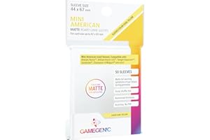 ASMODEE Gamegenic, Matte Mini American-Sized Sleeves, Sleeve Color Code: Yellow