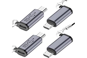 Seminer Adapter USB C na Micro USB (4 sztuki), gniazdo typu C na wtyk micro USB, obsługa synchronizacji danych, kompatybilny z urządzeniami Samsung Galaxy S8/S8 + i urządzeniami Micro USB