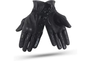 DEGEND Butterfly | Guantes de Moto Mujer Verano en Cuero Perforado con Protectores de Tempa Foam y TPU - Homologado