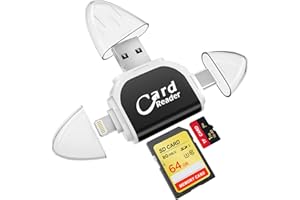 DAJASD Lettore di schede SD TF universale 4 in 1, lettore di schede SD/Micro SD, lettore di schede micro SD, lettore di schede ad alta velocità, lettore di schede di memoria per Android Phone PC