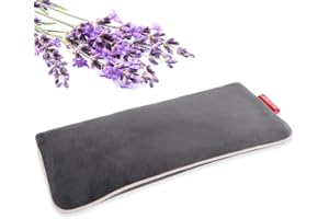 Comfheat Lavender Weighted Eye Pillow for Yoga, Microwavable Moist Heat Eye Compress Mask with Washable Cover for Relaxation, Sleeping, Meditation, Yoga, Spa, Migraine Relief