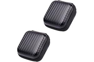 BEYEQCEZ Kopfhörer Tasche Case, 2 Stück Universal Tasche für In-Ear Kopfhörer mit Netzfach - Hardcase Aufbewahrungsbox, Schutztasche mit umlaufenden Reißverschluss, extra klein, eckig, Kohlefaser Farbe