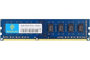 Rasalas 8GB 2rx8 PC3L-12800U-11-13 RAM,8 GB DDR3L-1600 Mhz Udimm Memoria, 8 GB DDR3 1600MHz PC3-12800 (PC3-12800U) HYNIX IC Non-ECC 1.35V/1.5V CL11 Dual Rank 240 Pin per Desktop