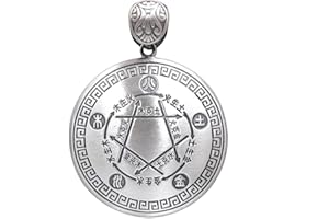 ForFox Pendentif Cinq éléments WU Xing Chinois en Argent Sterling 990 pour Hommes Femmes