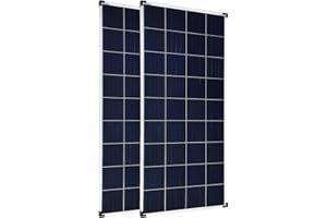 enjoy solar - Pannello solare policristallino da 100 W e 12 V, modulo fotovoltaico ideale per camper, capannoni da giardino e barche
